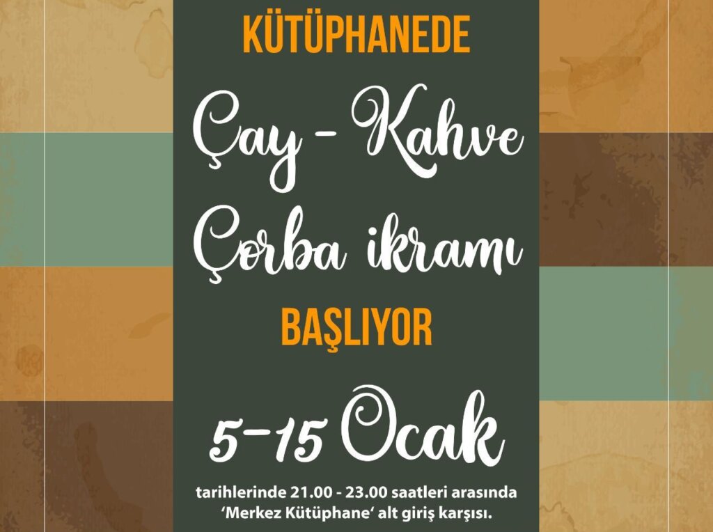 Anadolu Üniversitesi’nden Sınav Döneminde Öğrenci Dostu Adım: Kütüphanede İkram Günleri