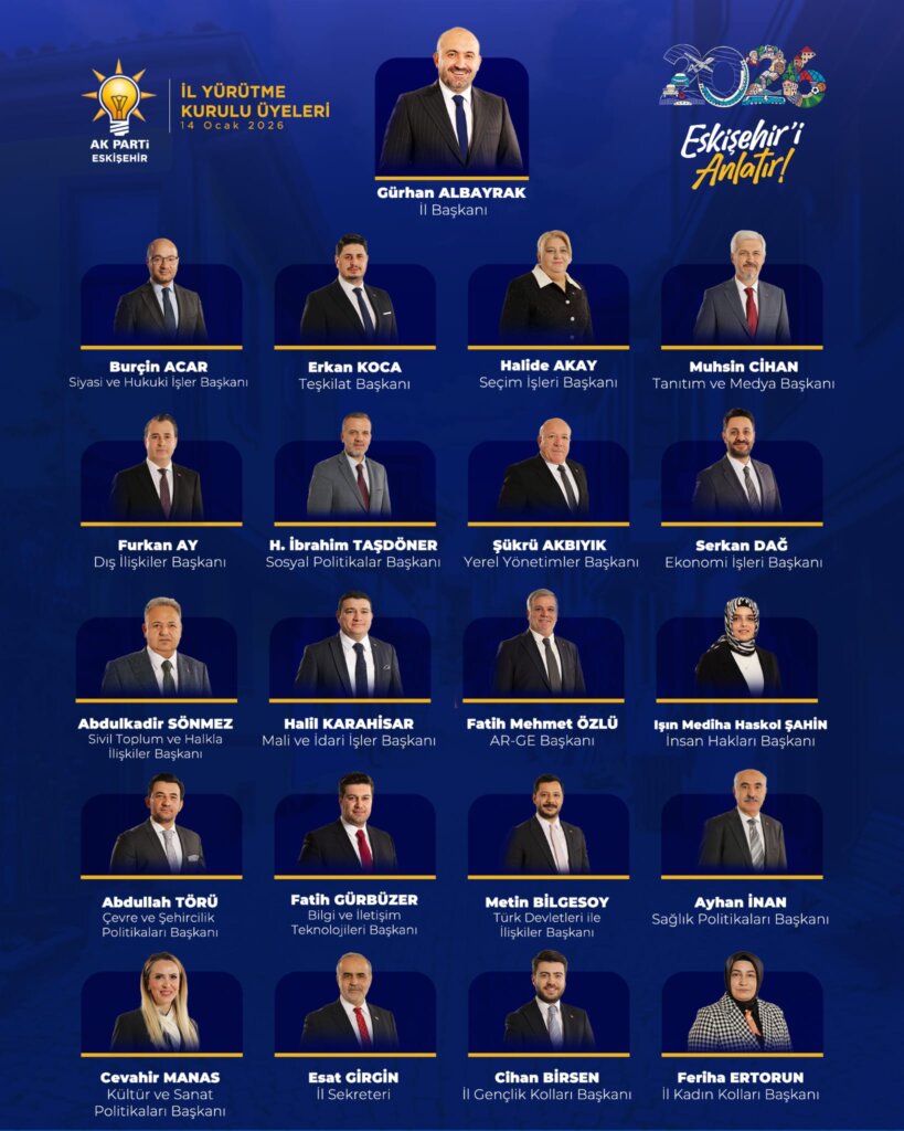 AK Parti Eskişehir İl Yürütme Kurulu’nda görev değişimi