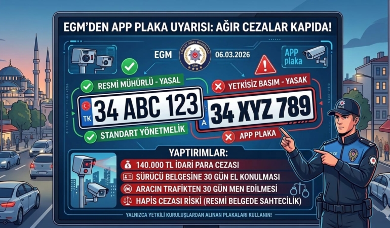 Emniyet genel müdürlüğü app plaka kullanımıyla ilgili vatandaşları uyardı 34 emniyet-genel-mudurlugu-app-plaka-uyarisi-ve-agir-cezalar